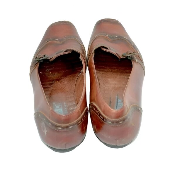 Pikolinos Rust Brown Spectator Wingtip Ombre Leather Square Loafers Shoes 8.5-9 - Picture 7 of 10